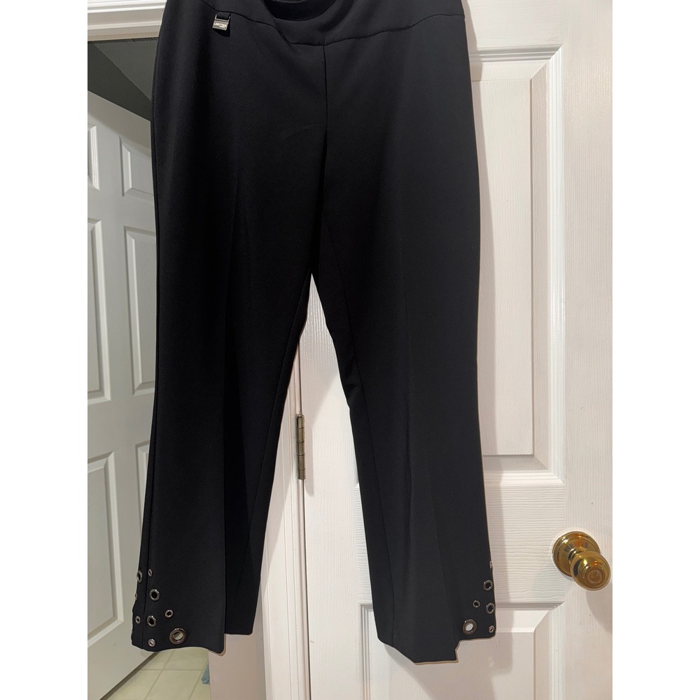 Lisette Montreal Victoria Grommet Hem Black Crop Pants‎ Trousers Size 8